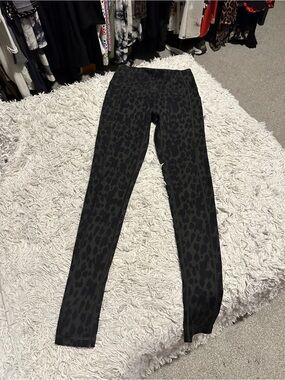 Victoria's Secret Black & Charcoal Leopard Print Leggings